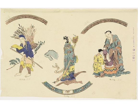 FOURMAINTRAUX, G. / DESVRES - Designs for Porcelain plate. FOURMAINTRAUX, G. / DESVRES - Designs for Porcelain plate.