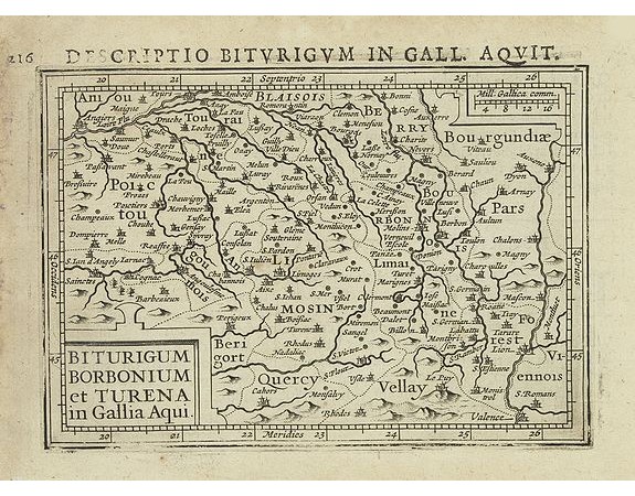 BERTIUS, P. / HONDIUS, J. -  Biturigum borbonium et Turena in Gallia Aqui.