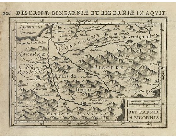 BERTIUS, P. / HONDIUS, J. - Benearnia et Bigornia. BERTIUS, P. / HONDIUS, J. - Benearnia et Bigornia.