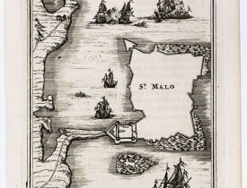 MANNESSON MALLET, A. -  Plan de St. Malo / Platte Grond van St. Malo.