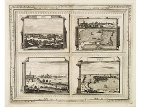 AA, P. van der -  Brest, Profil de St. Malo, Autre vue de St. Malo en Bretagne.