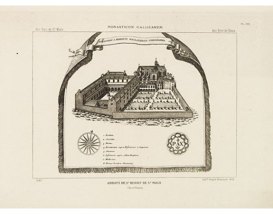PEIGNE-DELACOURT, A. -  Abbaye de St Benoit de St. Malo.