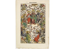 SCHEDEL, H. -  Sexta Etas Mudi. - Data est mihi potestas in celo et in terra: Salvator: