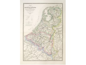 GRANGER, E. -  Carte de Belgique et Hollande. GRANGER, E. -  Carte de Belgique et Hollande.