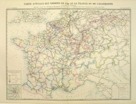 LOGEROT, A. / VUILLEMIN. -  Carte spéciale des chemins de fer de la France et de l'Allemagne.