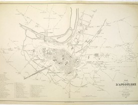 VINSON, O. -  Plan de la ville d'Angoulême.
