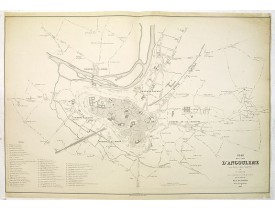 VINSON, O. -  Plan de la ville d'Angoulême. VINSON, O. -  Plan de la ville d'Angoulême.