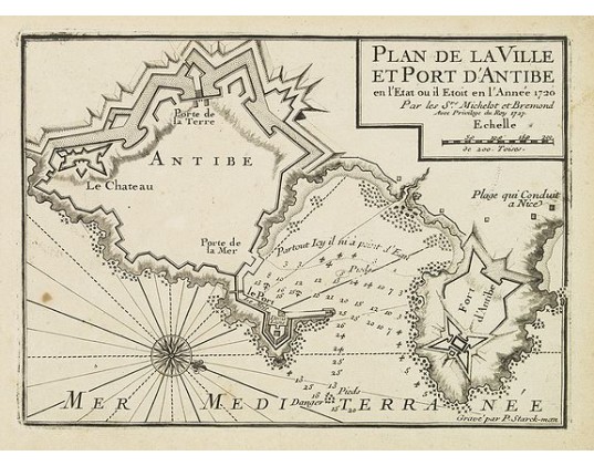 MICHELOT, H. / BREMOND, L. - Plan de la Ville et Port d'Antibe. MICHELOT, H. / BREMOND, L. - Plan de la Ville et Port d'Antibe.