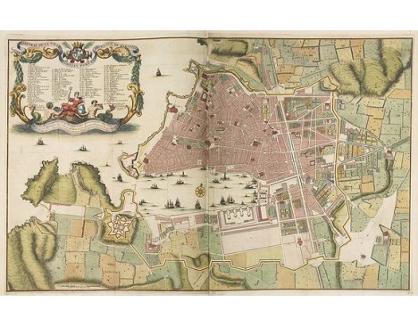 RAZAUD / VISSCHER, N. - Plan géometral de la ville citadelles port et arcenaux de Marseille. RAZAUD / VISSCHER, N. - Plan géometral de la ville citadelles port et arcenaux de Marseille.