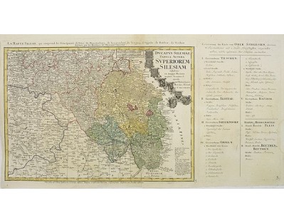 HOMANN HEIRS. - Ducatus Silesiae Tabula Altera Superiorem Silesiam exhibens ex mappa Hasiana majore desumpta et excusa per Homannianos HeredesNorimb. Anno 1746. HOMANN HEIRS. - Ducatus Silesiae Tabula Altera Superiorem Silesiam exhibens ex mappa Hasiana majore desumpta et excusa per Homannianos HeredesNorimb. Anno 1746.