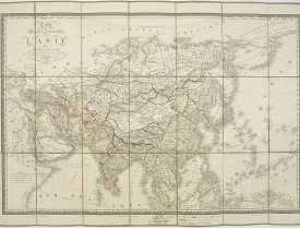 BRUÉ, A. H. -  Carte physique et politique de l'Asie.