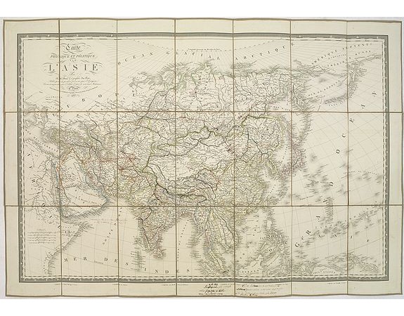BRUÉ, A. H. -  Carte physique et politique de l'Asie.