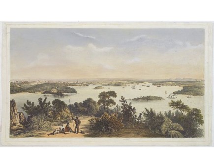 ANGAS, G.F. - (The City And Harbour Of Sydney From Near Vaucluse.) ANGAS, G.F. - (The City And Harbour Of Sydney From Near Vaucluse.)