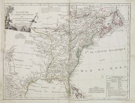 BOUDET -  Etats-Unis de l'amerique septentrionale avec les Isles Royale, de Terre Neuve. . .