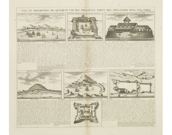 CHATELAIN, H. -  Vue et Description de Quelques-Uns des Principaux Forts des Hollandois dans les Indes .