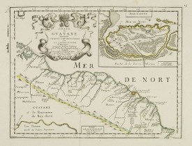 DU VAL, P. -  Coste de Guayane autrement Franc Equinoctale en la Terre-Ferme d'Amerique suivant les Dernières Relations . . .