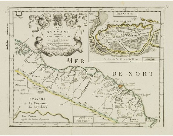 DU VAL, P. - Coste de Guayane autrement Franc Equinoctale en la Terre-Ferme d'Amerique suivant les Dernières Relations . . . DU VAL, P. - Coste de Guayane autrement Franc Equinoctale en la Terre-Ferme d'Amerique suivant les Dernières Relations . . .