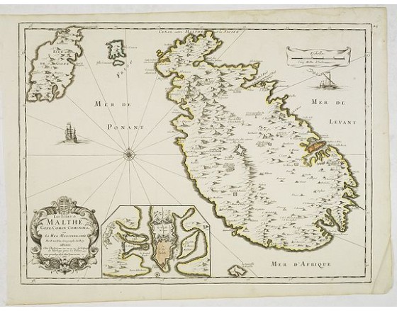 DU VAL, P. - Les Isles de Malthe Goze, Comin, Cominot, & c. en La Mer Merditerrannée. . . DU VAL, P. - Les Isles de Malthe Goze, Comin, Cominot, & c. en La Mer Merditerrannée. . .