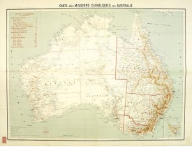 MISSIONS CATHOLIQUES - Carte des missions Catholiques en Australie. MISSIONS CATHOLIQUES - Carte des missions Catholiques en Australie.
