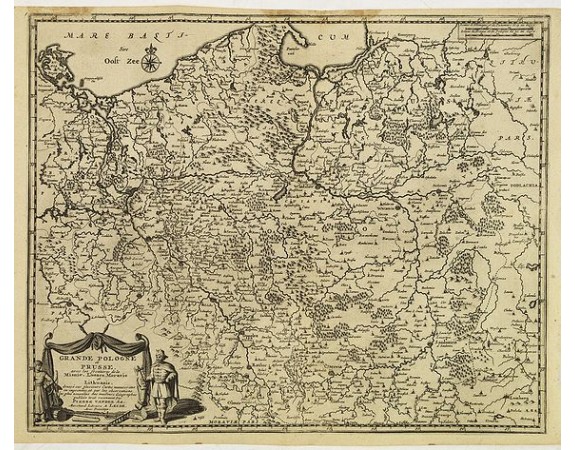 VAN DER AA, P. -  Grande Pologne et Prusse avec les frontières de la Misnie, Lusace, Moravie et Lithuanie