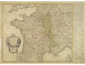 ANONYME -  El reyno de Francia y lus paises confinantes hasta la extension de la Antigua Galia. . .