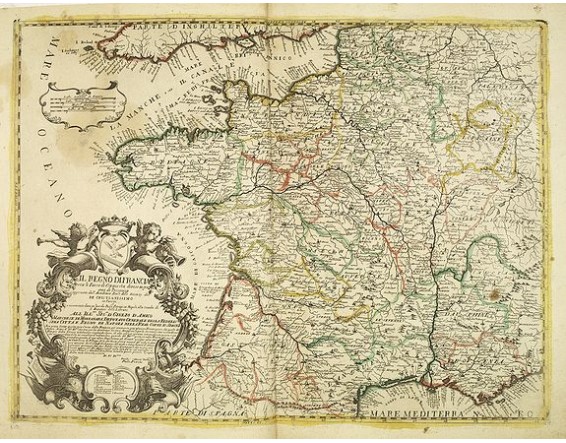 PETRINI, P. - Il regno di Francia con li Paesi di conquista, diviso in gouvernidi Provincia . . . PETRINI, P. - Il regno di Francia con li Paesi di conquista, diviso in gouvernidi Provincia . . .