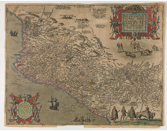 DE BRY, Th. -  Hispaniae novae sive magnae, recens et vera descriptio * 1595.