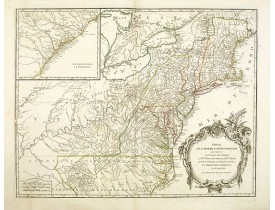DE VAUGONDY, R. de -  Partie De L'Amerique Septentrionale... Le Cours De L'Ohio, La N.lle Angleterre, a Nlle York, le New Jersey , La Pensyvanie, Le Maryland, Le Virginie, La Carolina…1755 DE VAUGONDY, R. de -  Partie De L'Amerique Septentrionale... Le Cours De L'Ohio, La N.lle Angleterre, a Nlle York, le New Jersey , La Pensyvanie, Le Maryland, Le Virginie, La Carolina…1755