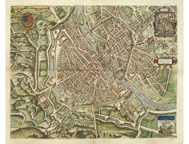 NICOLAY. -  Portrait de la Ville, Cité et Université de Paris avec les Faubourgs di celle dédié au Roy.