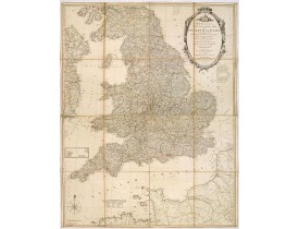BOWLES, C. / CARVER -  Bowles's new four-sheet map of England and Wales. . .