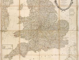 BOWLES, C. / CARVER -  Bowles's new four-sheet map of England and Wales. . .