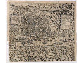 DE BRY, Th. -  Ailhae cidade de Goa metropolitana da Indiae.. DE BRY, Th. -  Ailhae cidade de Goa metropolitana da Indiae..