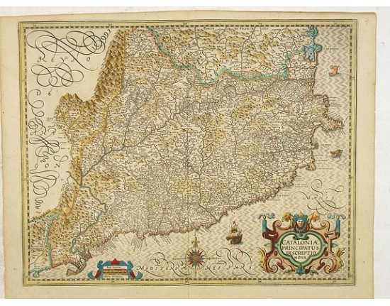 HONDIUS, J. - Cataloniae principatus descriptio nova. HONDIUS, J. - Cataloniae principatus descriptio nova.