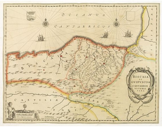 JANSSONIUS, J. -  Biscaia et Guipuscoa Cantabriae Veteris Pars.