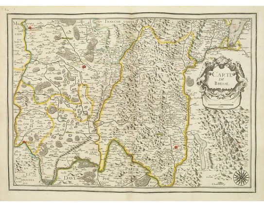 TASSIN, Ch. - Carte de Bresse. TASSIN, Ch. - Carte de Bresse.