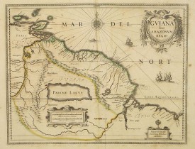 HONDIUS, H. -  Guiana sive Amazonum Regio.