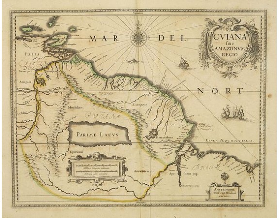 HONDIUS, H. -  Guiana sive Amazonum Regio.