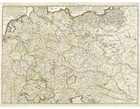 SANSON, N. / MARIETTE, P. - Carte generale de L'Empire d'Allemagne et pays circonvoisins. . . SANSON, N. / MARIETTE, P. - Carte generale de L'Empire d'Allemagne et pays circonvoisins. . .