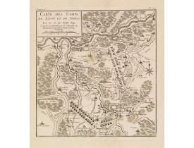 BEAURAIN, le Chevalier de -  Carte des camps de Lugny et de Strees les 10. et 21. Aoust 1691. BEAURAIN, le Chevalier de -  Carte des camps de Lugny et de Strees les 10. et 21. Aoust 1691.