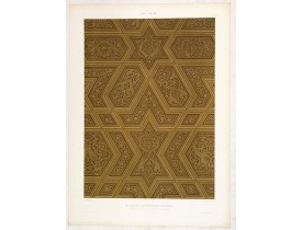 PRISSE D'AVENNES, E. -  Art arabe. - Mosquée cathédrale de qous assemblage & détails des pièces du mimbar. . . PRISSE D'AVENNES, E. -  Art arabe. - Mosquée cathédrale de qous assemblage & détails des pièces du mimbar. . .