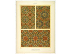 PRISSE D'AVENNES, E. -  Arabesques. - Spécimens de plafonds dispositions de dodécagones étoilés. . .