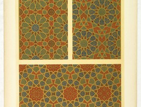 PRISSE D'AVENNES, E. -  Arabesques. - Spécimens de plafonds dispositions de dodécagones étoilés. . .