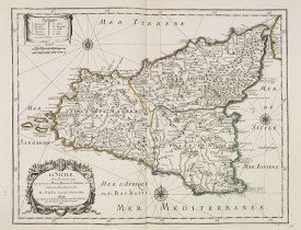DU VAL, P. -  La Sicile, avec les anciens noms de presque toutes ses Places, Rivières, Chateaux &c. et diverses observations nouvelles . . .