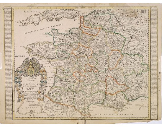 DUVAL, P. / BEREY, N. - La carte Generale de France et de ses nouvelles Acquisitions. . . DUVAL, P. / BEREY, N. - La carte Generale de France et de ses nouvelles Acquisitions. . .