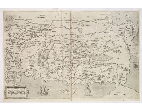 ARIAS MONTANUS, B. - Tabula Terrae Canaan Abrahae tempore et ante adventum. . . ARIAS MONTANUS, B. - Tabula Terrae Canaan Abrahae tempore et ante adventum. . .