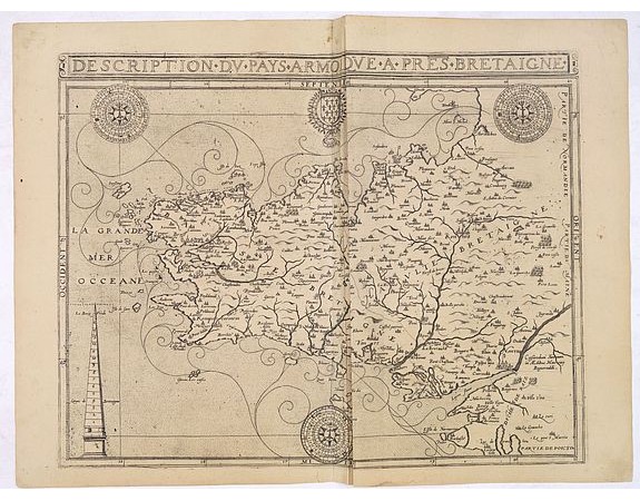 BOUGUEREAU, M. / LECLERC, J. -  Description du pays Armorique a pres[ent] Bretaigne.