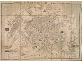 DANLOS. -  Nouveau plan de Paris & ses fortifications.