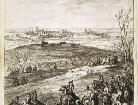 MEULEN, Adam Frans Van der. -  Saint-Omer; veu du costé du fort de Bournonville, assiégé et pris par l'armée du Roy, sous le commandement de Monsieur le Duc d'Orléans, en avril 1677.