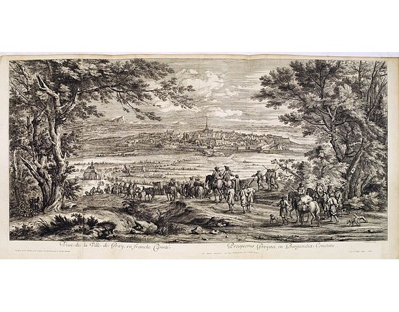 MEULEN, Adam Frans Van der. - Veuë de la Ville de Gray en Franche Comté. MEULEN, Adam Frans Van der. - Veuë de la Ville de Gray en Franche Comté.