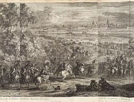 MEULEN, Adam Frans Van der. -  Veue de la Ville, et du Port de Calais, du costé de la terre.